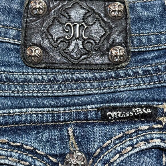 Miss Me 34 JES179SL Skinny comfort Jeans Flap Pocket Embroidered - Picture 10 of 13